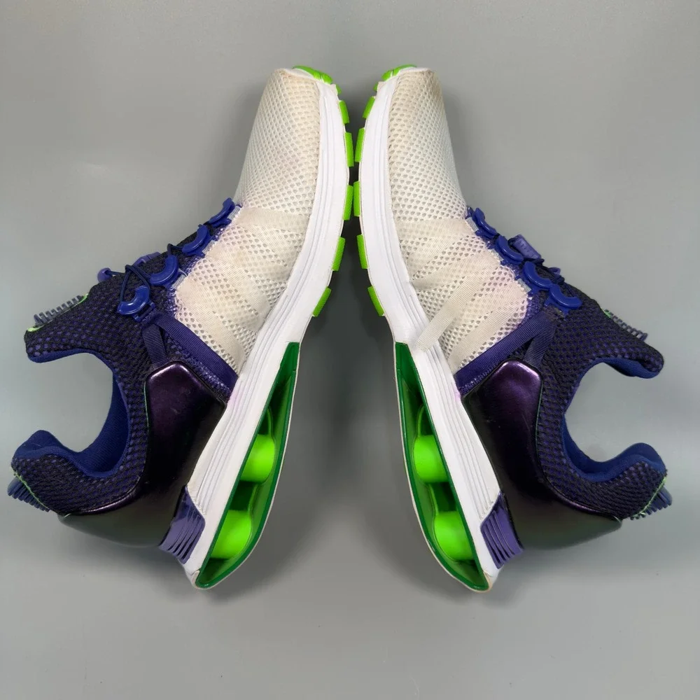 Nike Shox Gravity Fusion Violet Womens 9.5 9 1/2 Running‎ Shoes White Sneakers